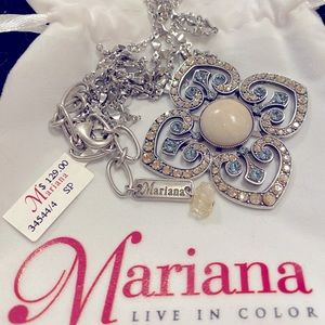 Mariana silver 30” necklace w/Swarovski crystals